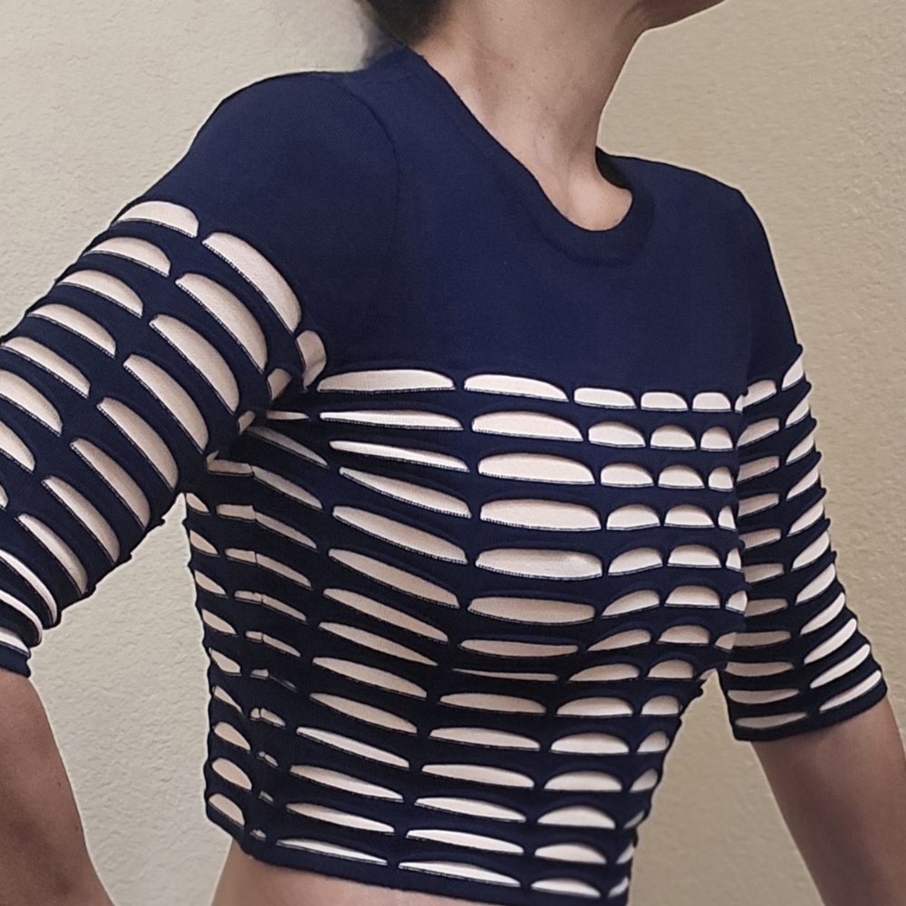 Romeo & Juliet Couture Puckered Sweater